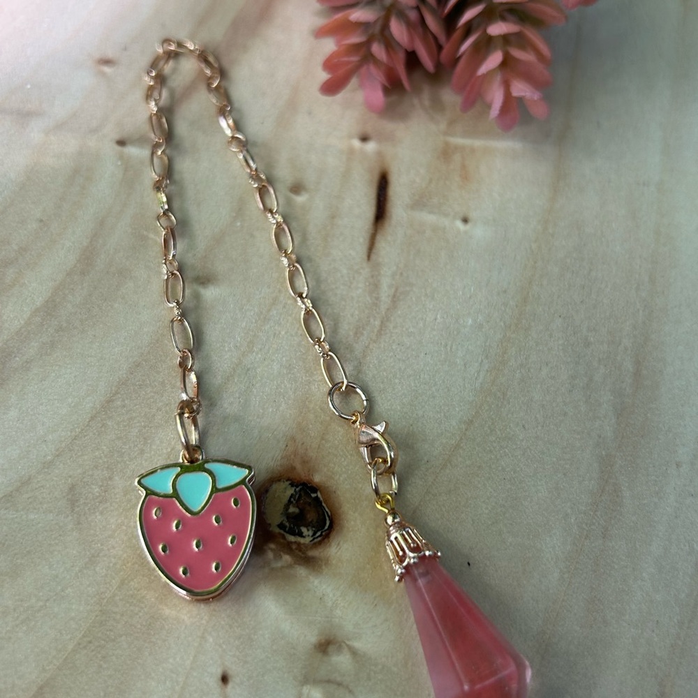 Strawberry Simulated Quartz Pendulum